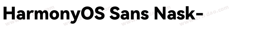 HarmonyOS Sans Nask字体转换